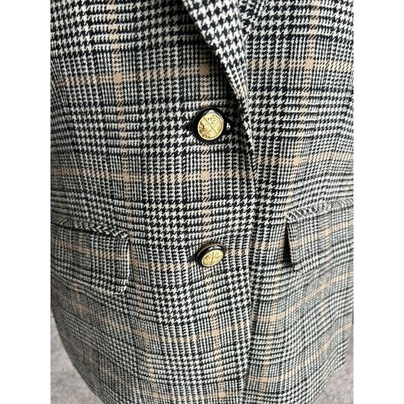 Vintage Pendleton Blazer Womens 10‎ Petite Houndstooth Plaid Wool Coat USA - Picture 15 of 15